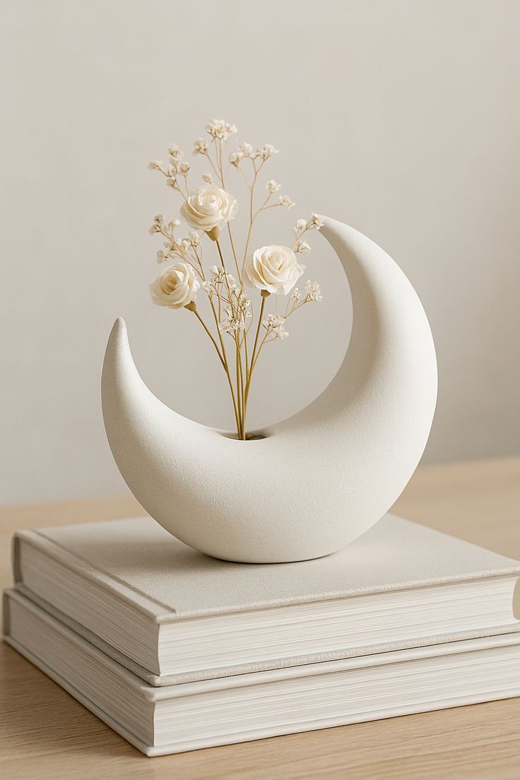 Crescent Moon Bud Vase