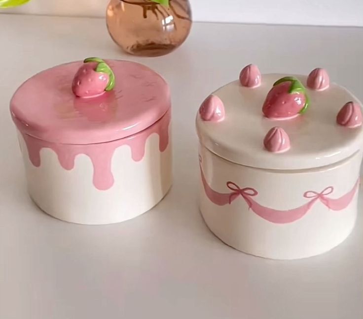 Berry Cake Trinket Jars